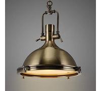 Lampada a sospensione vintage industriale Russia Finitura cromata Lampadario in metallo pesante Lampada a sospensione retrò Lampada a sospensione a soffitto con catena da incasso Paralume E27 Base per