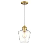 Lampada a sospensione Vintage Ramsey in ottone 1 luce E27, Oro, Interno