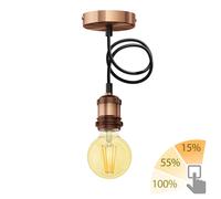 Lampada a sospensione vintage RETRA bronzo + lampada LED oro max. 818lm [EEK: E]