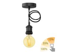 Lampada a sospensione vintage RETRA nera + lampada LED oro max. 818lm [EEK: E]