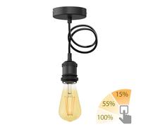 Lampada a sospensione vintage RETRA nero + LED Vintage oro max. 814lm [EEK: E]