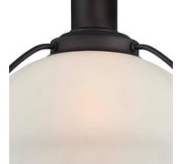 Westinghouse Luce a Sospensione Retro Olio Gommato Bronzo E Latteo Con 1 Lampada
