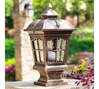 Lampada a Sospensiper Illuminazipaesaggistica da 17,7" Lucir Pilastri da Esterno Ip54 Impermeabili Confezida 1 Lanterna in Vetro Palir Recinzilampada da Cappello Non Solarepada a Colonnar Vialetti D'A