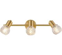 Lampada a specchio da bagno luci a 3 luci, accessori di illuminazione per la vanità del bagno regolabile, paralume in vetro ottone da parete per il bagno sopra lo specchio/armadio/lampada per