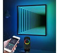 Lampada a specchio infinito con telecomando, luce notturna RGB che cambia colore per la decorazione della casa e delle feste