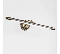 Lampada a Specchio Vintage Frontale Led per Bagno, Applique da Parete per Trucco Regolabile a 180°, Lampade a Specchio Retrò per la Toilette, Illuminazione per Quadri con Cornice/Bronze-3000K/90Cm