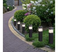 Lampada a Spiedo Esterni Solare da Percorso LED Chiodi Grigio IP44 8er Set