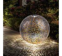 Lampada a Spiedo Sfera Solare Esterno Lampada Patio Chiodi Oro LED H 38 CM