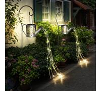 Lampada a Spiedo Solare Esterni Chiodi LED Annaffiatoio Argento Beet 2er Set