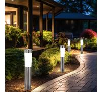 Lampada a Spiedo Solare Esterni LED Chiodi da Percorso Acciaio Inox 4er Set
