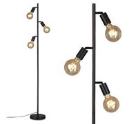 LAMPADA A STELO ORIENTABILE PIANTANA LAMPADA DA TERRA 3 X E27 CON INTERRUTTORE M