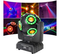 Lampada a testa mobile, sfera con effetto fascio LED RGBW 4 in 1, luci DJ con suono attivato per matrimoni, feste con DJ e live house