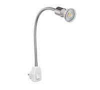 Lampada a zoccolo LESCH lampada da lettura a collo d'oca cromo/bianco incl. GU10 [EEK: C]