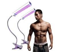 Lampada Abbronzante Corpo E Viso, Lampada Abbronzante UV LED 365 nm Clip-On, Dispositivo Autoabbronzante, Orientabile a 360°, Area di Irradiazione 60×30 Cm, Bronzo Tutto L'anno,2PCS