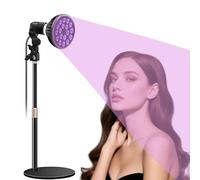 Lampada abbronzante da 54W con 18 LED, lunghezza d'onda di 395 nm - Lampada a testa rotante E27 per tutto il corpo, angolo e altezza regolabili con occhiali e base retrattile , uso domestico/palestra