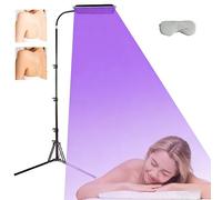 Lampada abbronzante per casa 45 W, 395 nm, lampada abbronzante per viso e corpo, supporto regolabile, lampada UV abbronzatura con protezione degli occhi, luce viola, per abbronzatura a casa luce