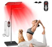 Lampada Abbronzante per Il Viso, Lampada Solare per La Pelle con 126 LED, Altezza Regolabile da 65 a 185 Cm E Tre modalità Regolabili, Angolo del Fascio di 90°, per L'abbronzatura Domestica