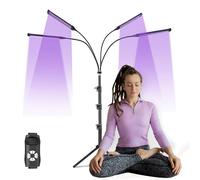 Lampada abbronzante per la casa, 54 W, lampada abbronzante, 5 livelli di luce regolabili, con supporto regolabile, supporto per lampada regolabile a 360° e occhiali, lampada UV abbronzante con