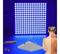Lampada Abbronzante per La Casa, Lampada Abbronzante A Luce Blu Completa da 460 NM, con 225 LED, Apparecchiatura Autoabbronzante per Pelle Color Bronzo da 15W/45W, Supporto da Tavolo,15W