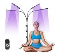 Lampada Abbronzante per La Casa, Lampada Abbronzante Viso a LED da 420 Pezzi con 4 Teste E Supporto Regolabile, Timer 5/10/15/20/25/30 Minuti, Luminosità Regolabile, per Viso E Corpo