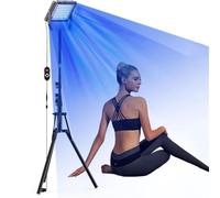 Lampada abbronzante per viso e corpo casa abbronzante luce autoabbronzante con supporto regolabile a 360 gradi 5 livelli di energia 2 modalità di luce timer 5-30 minuti per pelle di grano e bronzo