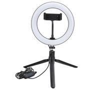 Lampada ad anello a LED a illuminazione naturale, colore regolabile 20 cm, 3 colori per esterni e interni, ritratti, moda, arte nuziale, pubblicità