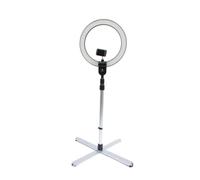 Lampada ad anello Aura - Luce ad anello con supporto e supporto per telefono - Luce ad anello LED per influencer, videoconferenze, riunioni Zoom, selfie, nail art, streaming live e trucco