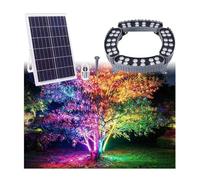 Lampada Ad Anello Solare Impermeabile Per Esterni, Luce LED A Colori RGB | Controller Remoto, Resistente All'acqua IP65, Alluminio E Vetro Temperato,Giuntabile,Resistente Al Gelo,Al Calore(4Packs)