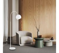 Lampada ad Arco Piantana da Soggiorno Bianco Scrivania Mobile E27 H 150 CM [EEK: Non valutato]