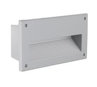 Lampada Ad Incasso Esterno Moderno Zimba Alluminio Argento E14