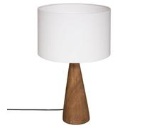 Lampada "Aina", legno e bianco H46 cm