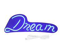 Lampada al neon a LED, blu alimentata tramite USB, per camera da letto, feste, vacanze, illuminazione unica con tubo LED trasparente e scheda trasparente AS