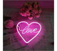 Lampada al Neon Creativa Illumina L'insegna|insegne al Neon LED Dimmerabili per La Decorazione Murale|Segno di Luci al Neon Alimentato Tramite USB per Decorazioni per, Pink - Heart Shaped