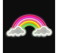 Lampada al neon LED arcobaleno con nuvole