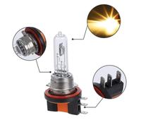 Lampada Alogena Auto Accessori H15 Acciaio Inox/Plastica Giallo Durevole