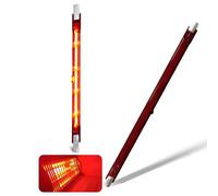 Lampada Alogena Infrarossi, Lampadina Infrarossi R7S 1300W 254mm, 1300Lm, Lampadina Riscaldatore Rubino, Lampada Alogena Dimmerabile, Nessuno Sfarfallio, Riscaldatore Giardino Interno/Esterno, 2 Pezzi