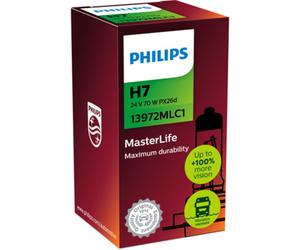 Lampada alogena PHILIPS H7 Masterlife 24V, 70W, 1 Pezzo