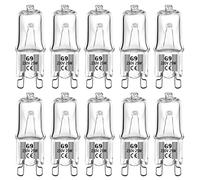 Lampada alogena speciale G9 25W per lampada da forno a microonde e lampada da forno ， Lampada alogena da 230V tollerante fino a 300 gradi C (confezione da 10)