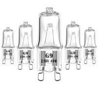Lampada alogena speciale G9 da 40W per lampada per forno a microonde e lampada per forno ， Lampada alogena 230v tollerante fino a 300 gradi C (confezione da 5)
