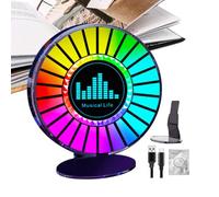 Lampada Ambientale Rgb Rhythm - 5,8x5,8x2,2 Cm ABS | Lampada Che Rileva Il Suono Con Compresse Profumate | Barra Luminosa A LED Attivata Dal Suono | Luci Di Sincronizzazione Musicale Desktop Creative