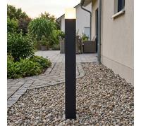 Lampada angolare a paletto LED IP44 altezza 50 cm Nero Bianco Luce bianca calda 3000 K 900 lm Lampada da esterno moderna Lampada da giardino