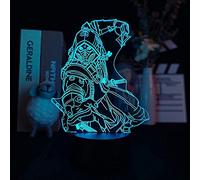 Lampada anime 3D Luce led Colori che cambiano luci notturne Lampada Mortal Kombat Illuminazione per camera da letto Cartoon Comics Light Home Decor Regali 16 colori