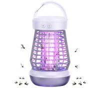 Lampada anti-zanzara esterna,Lampada da campeggio ricaricabile,Lampada da campeggio LED, 3 modalità di illuminazione, portatile con gancio per campeggio, tenda, esterno, emergenza (bianco)