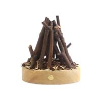 Lampada antincendio - Lampada a LED in finto legno, albero elettrico finto camino | Luce tremolante con 3 modalità regolabili, lampada ricaricabile per falò, illuminazione notturna per caminetto per