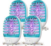 Lampada Antizanzara Elettrice,4 Pezzi Lampada per zanzare con Luce UV,Zanzariera Elettrica da Interno,Non Tossico Trappola per zanzare Anti Led Trappola Uccidi Zanzare,Camera da Letto,Sala da Pranzo