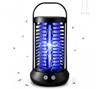 Lampada antizanzara ricaricabile, uccide mosca elettrica con luce LED, lampada anti mosca UV assassino di insetti elettrico, 4000 mAh lampada anti mosca repellente efficace per interni ed esterni