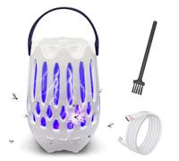 Lampada Antizanzare, 360° Zanzariera Elettrica, 2 In 1 UV Antizanzare Elettrica 1200V, Usb Ricaricabile Lampada Zanzare, Efficace Portata 30 m², Zanzare Elettrico Da Esterno Interno