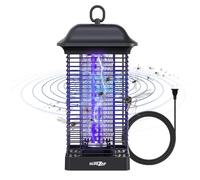Lampada Antizanzare - Alta Efficienza 4000V 15W UV Lampada Antizanzare Elettrica, Silenziosa, Sicura ed Ecologica, IPX4 Impermeabile, per Interni ed Esterni, Copertura fino a 100 m²