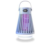 Lampada antizanzare e campeggio 2 in 1 con 365nm UV - 2000mAh ricaricabile, Lig 15m IPX4 zanzara impermeabile 12 ore, trappola,
