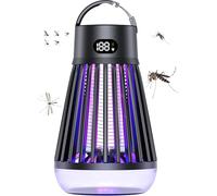 Lampada antizanzare e da campeggio, ricaricabile tramite USB, elimina insetti a 360°, design staccabile, batteria a lunga durata da 2000 mAh, 12 LED ultra luminosi, per interni ed esterni